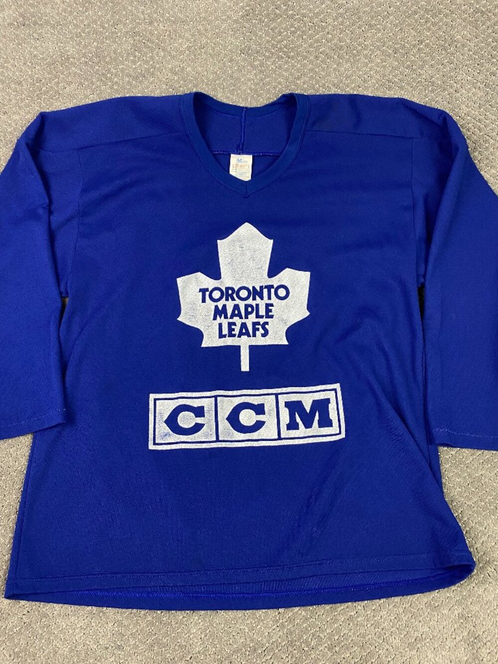 Vintage CCM Toronto Maple Leafs Practice Jersey Mens Large Maska Hockey 80s 90s